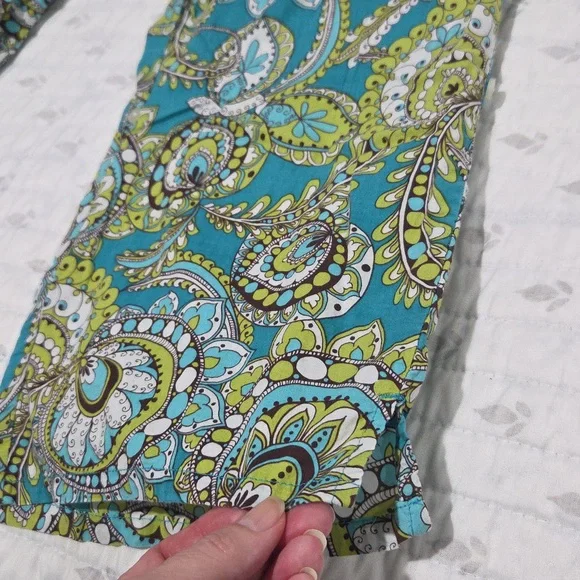 🦚Vera Bradley Adorable Cotton Pajama Pants In Very Good Condition. Size L💚💙 - Picture 3 of 12